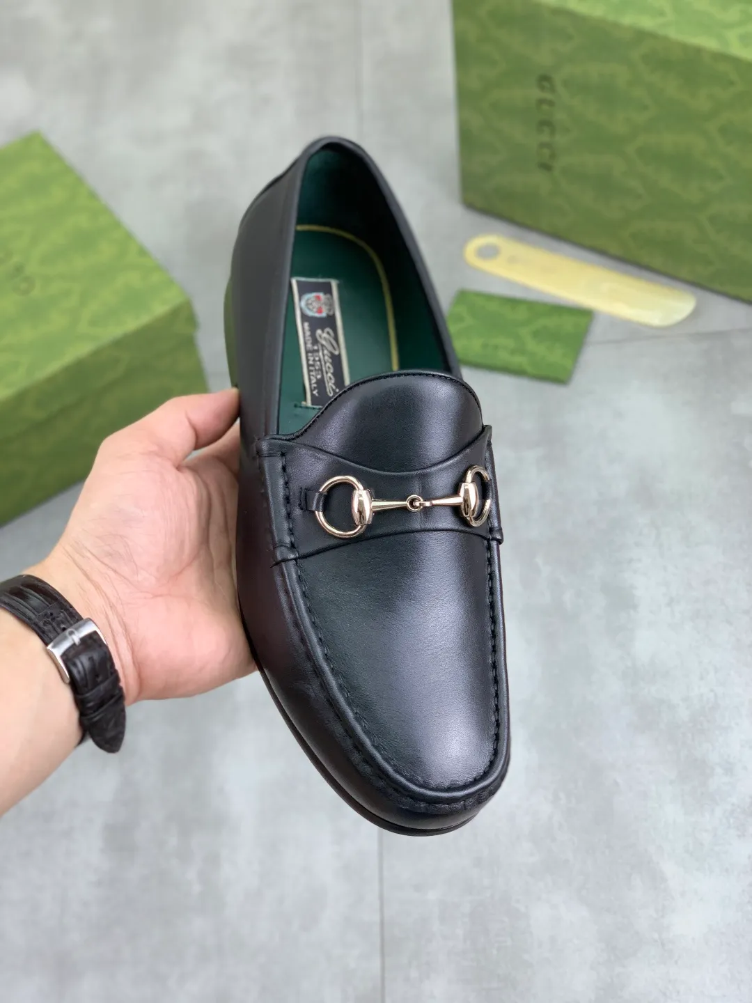 Men's men's shoes 💰P540 [New style] Water dyed cowhide 💰💎💎💎 [Gucci] Gucci high-end men's formal business leather shoes, original order 1:1! Original imported high-end washed calfskin, original metal buckle, imported first-layer cowhide lining for feet, original outsole, men's shoe size: 38-45, multiple colors available